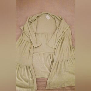 Light Green Duster Cardigan